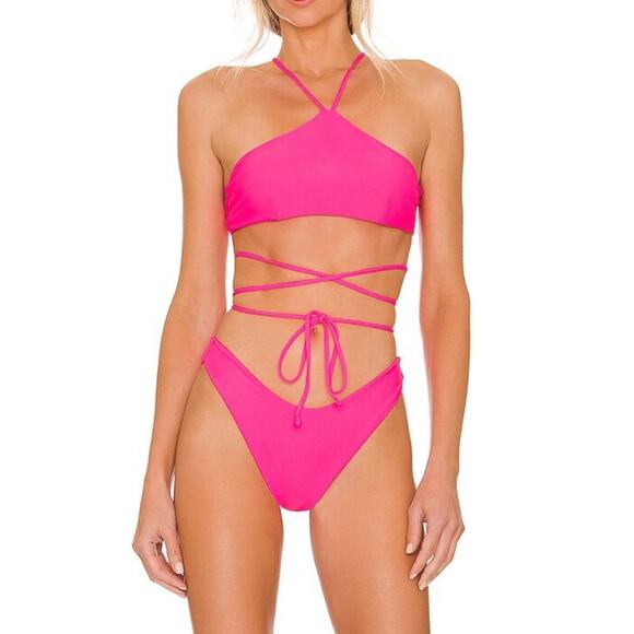 Lovers and Friends 90's Vibes Top in Hot Pink Small - Picture 1 of 7